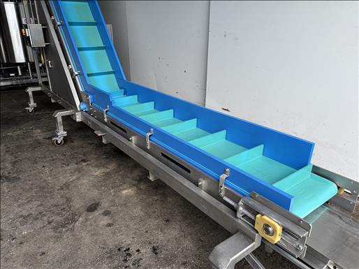 Flighted elevator conveyor